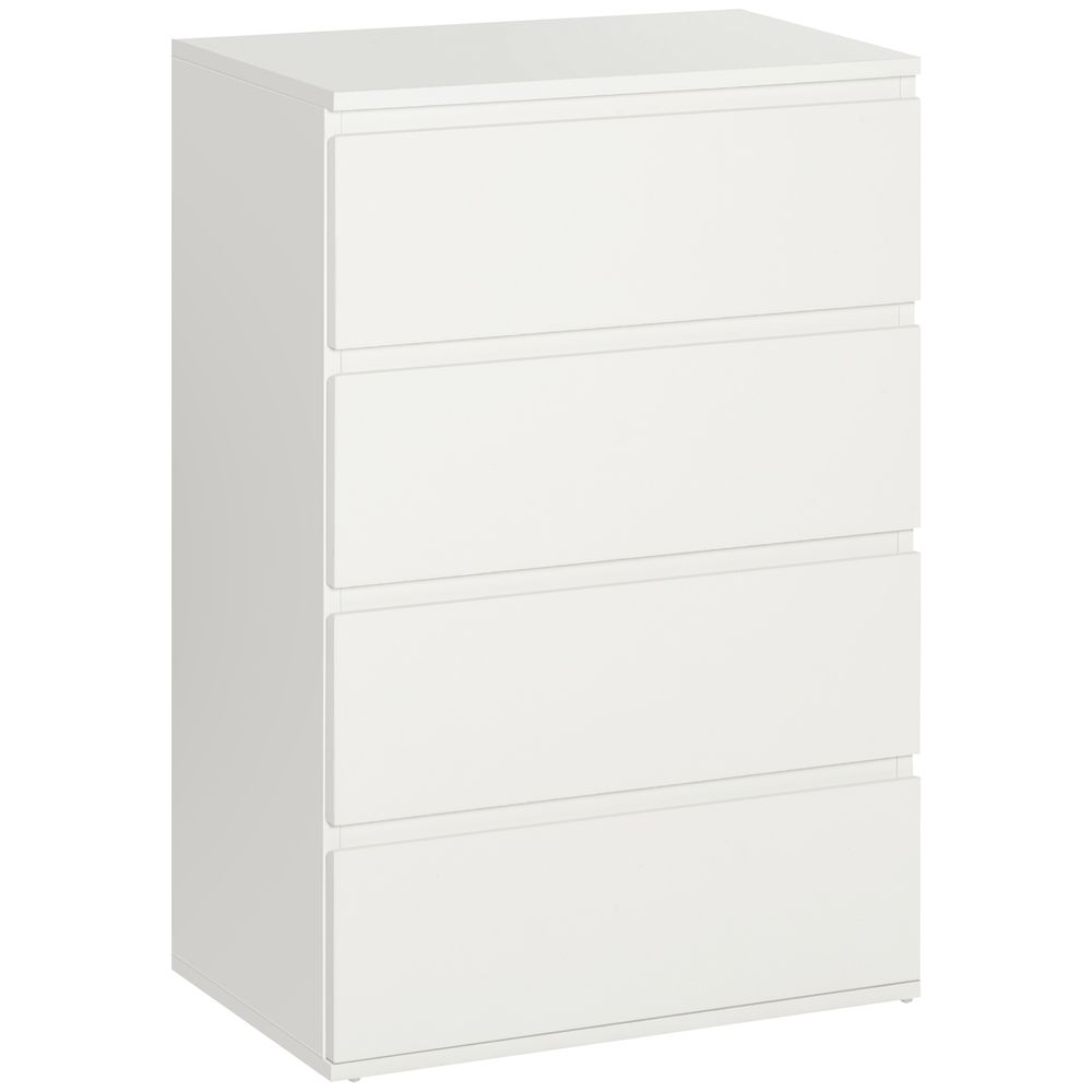 Chest of Drawers, 4 Drawers White - Chest of Drawers from HOMCOM