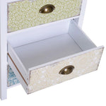 Storage Chest Unit Dresser 5 Drawer Retro Style Wood White Entryway by HOMCOM