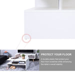 2-Tier Homcom Coffee Table Side/End Table Modern Rectangular Design White - Coffee Table from HOMCOM