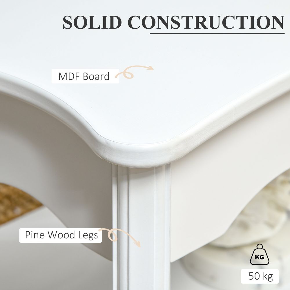 Coffee Table, 94Lx44Wx42H cm-White - Coffee Table from HOMCOM