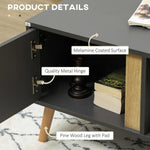 HOMCOM Coffee Table Modern Centre Table with Storage Rectangular Side Table Grey - Coffee Tables Coffee Table