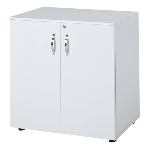 2-Tier Locking Office Storage Cabinet File Organisation w/ 2 Keys White HOMCOM -  from HOMCOM