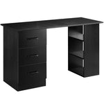 120cm Computer Desk Writing Shelf & Drawers Black Homcom - Desk from HOMCOM