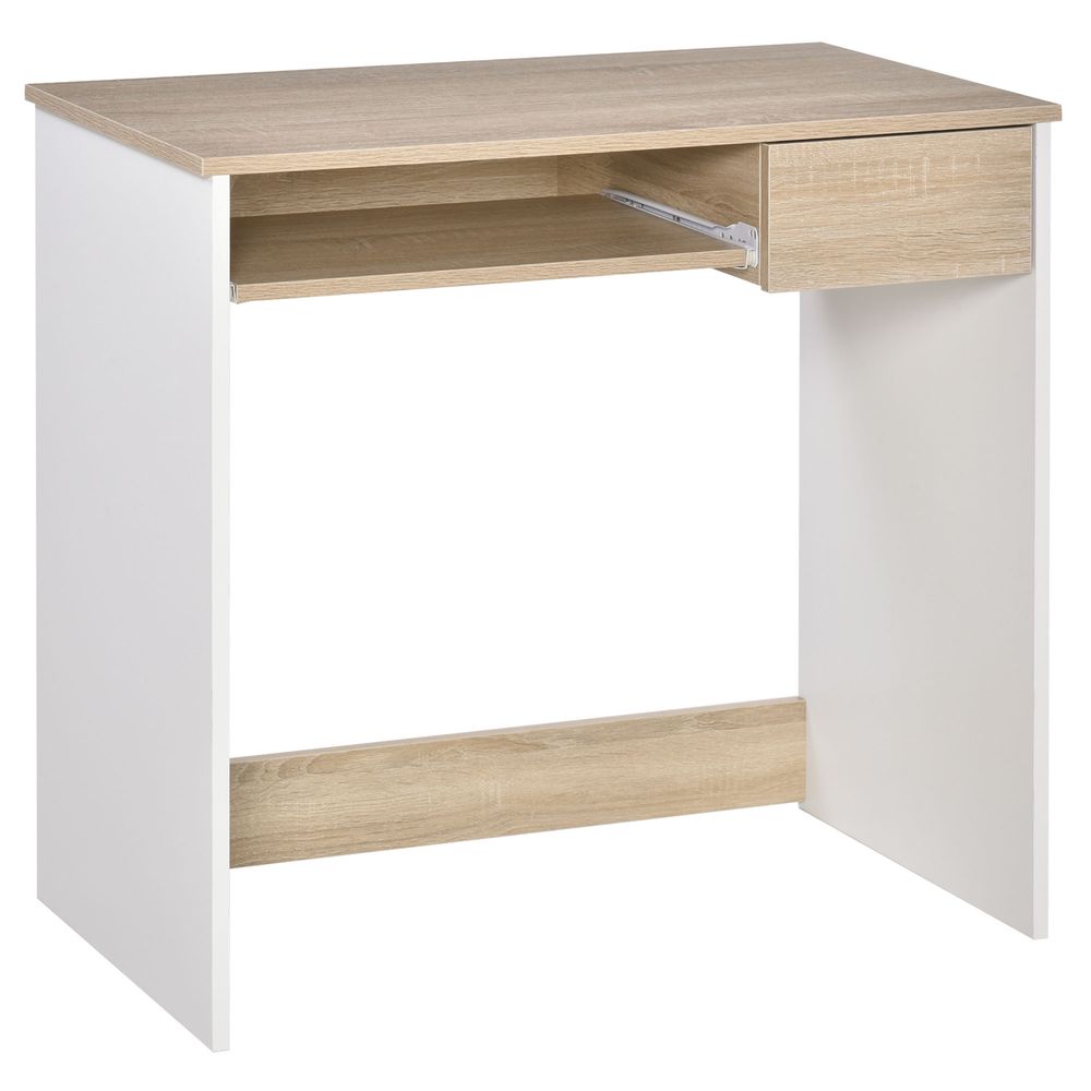Compact Computer Table Oak - Desk from HOMCOM
