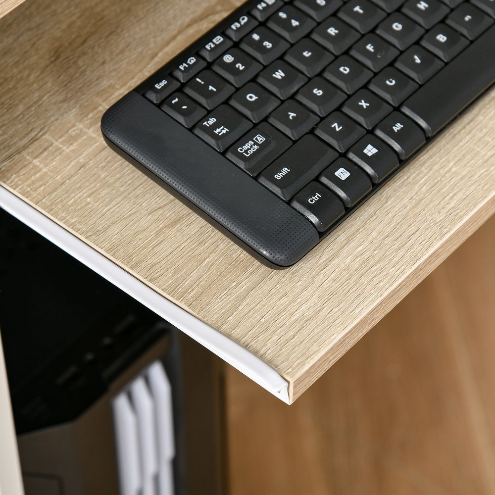 Compact Computer Table Oak - Desk from HOMCOM