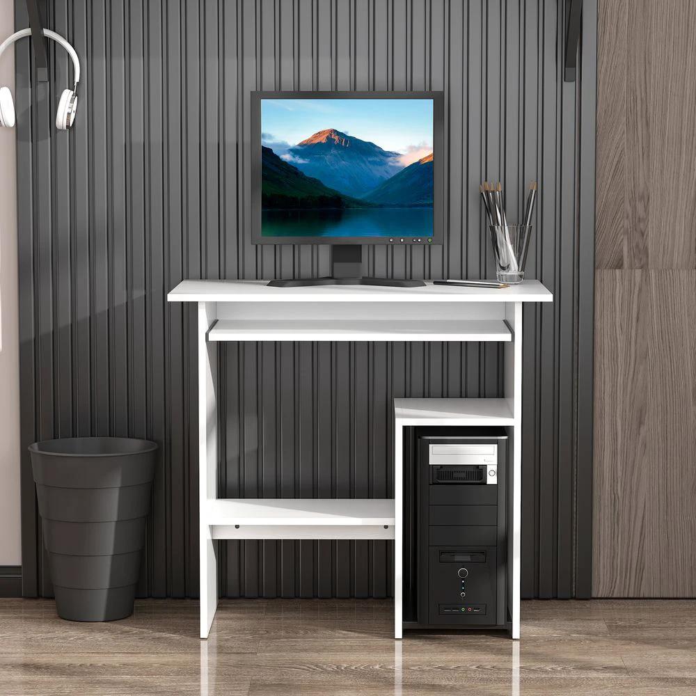 HOMCOM Computer Desk, 73.5H cm-White - Desks Desk