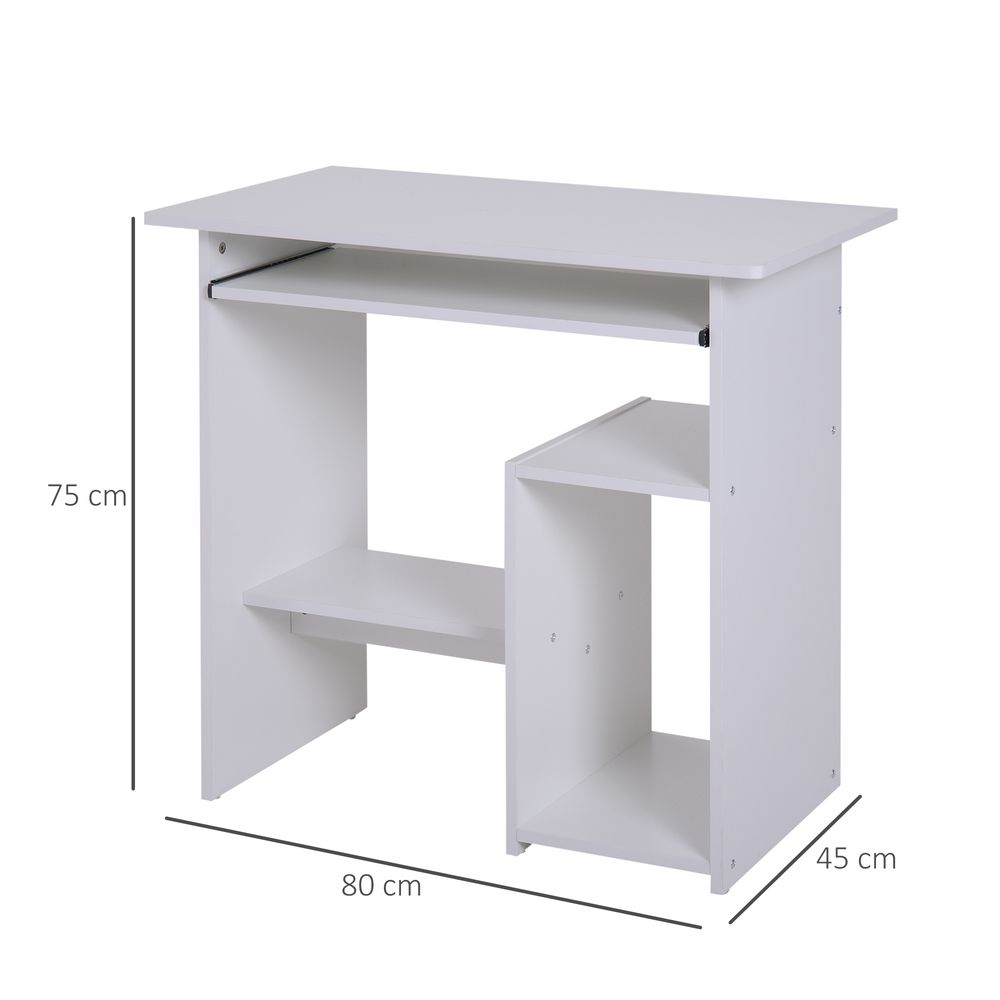 Computer Desk, 73.5H cm-White - Desk from HOMCOM