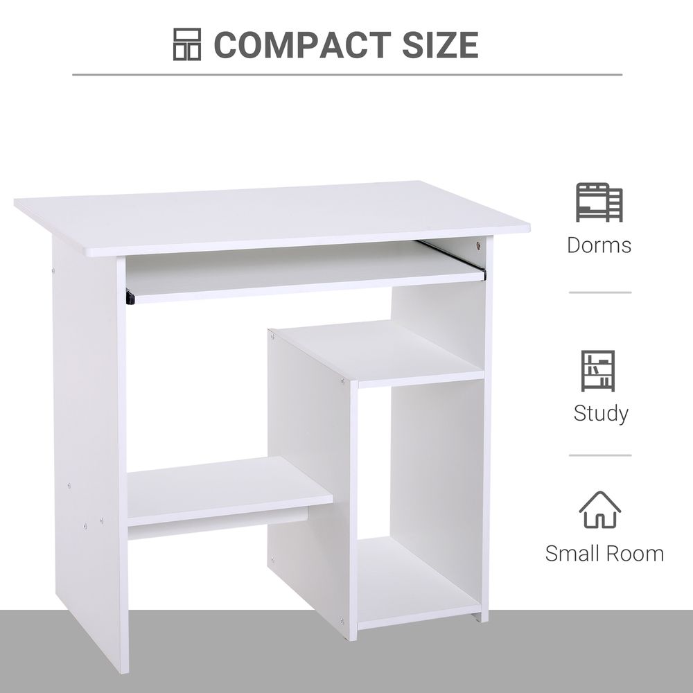 Computer Desk, 73.5H cm-White - Desk from HOMCOM