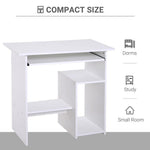 Computer Desk, 73.5H cm-White by HOMCOM