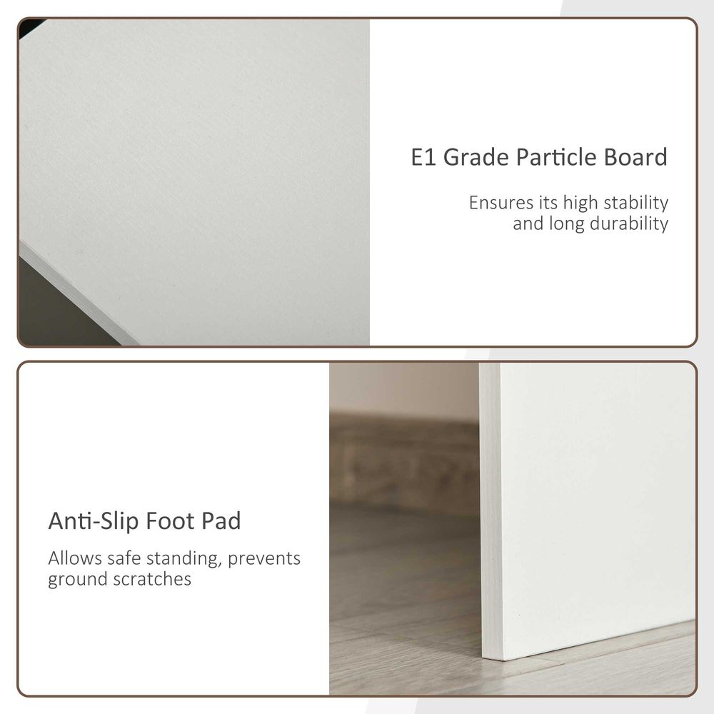 Computer Desk, L-Shaped, 360 Rotating-White - Desk from HOMCOM