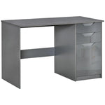 Computer Desk with Drawers, Workstation Grey by HOMCOM