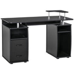 Computer Office Desk Table Workstation w/ Keyboard Tray, Drawer, Black HOMCOM by HOMCOM