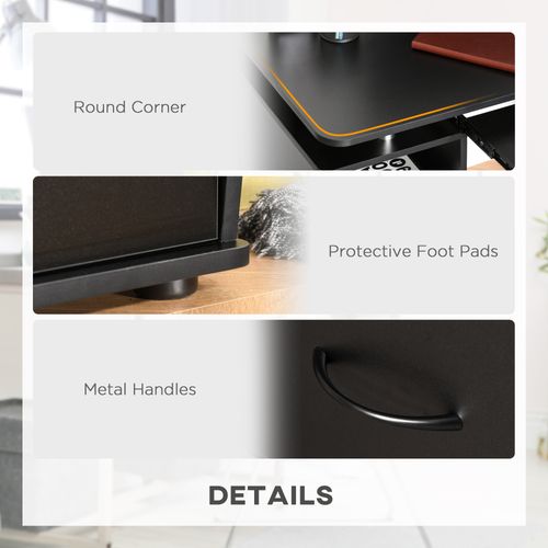 Computer Office Desk Table Workstation w/  Keyboard Tray, Drawer, Black HOMCOM - Desk from HOMCOM