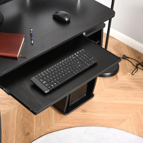 Computer Office Desk Table Workstation w/ Keyboard Tray, Drawer, Black HOMCOM by HOMCOM