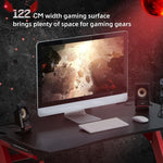 Gaming Desk with Gamepad Holder Cup Holder Headphone Hook Home Office by HOMCOM