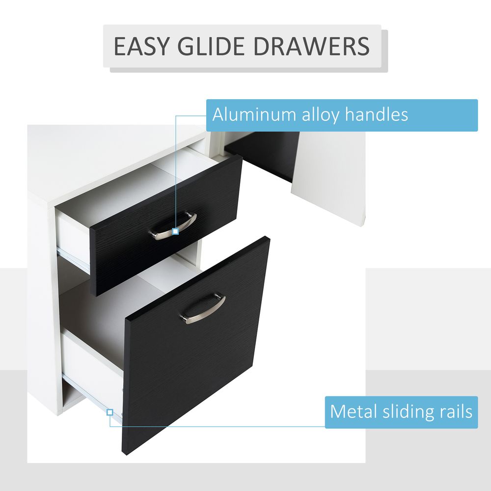 Multi-Storage & Workstation Desk Table Storage Shelves Home Office HOMCOM - Desk from HOMCOM