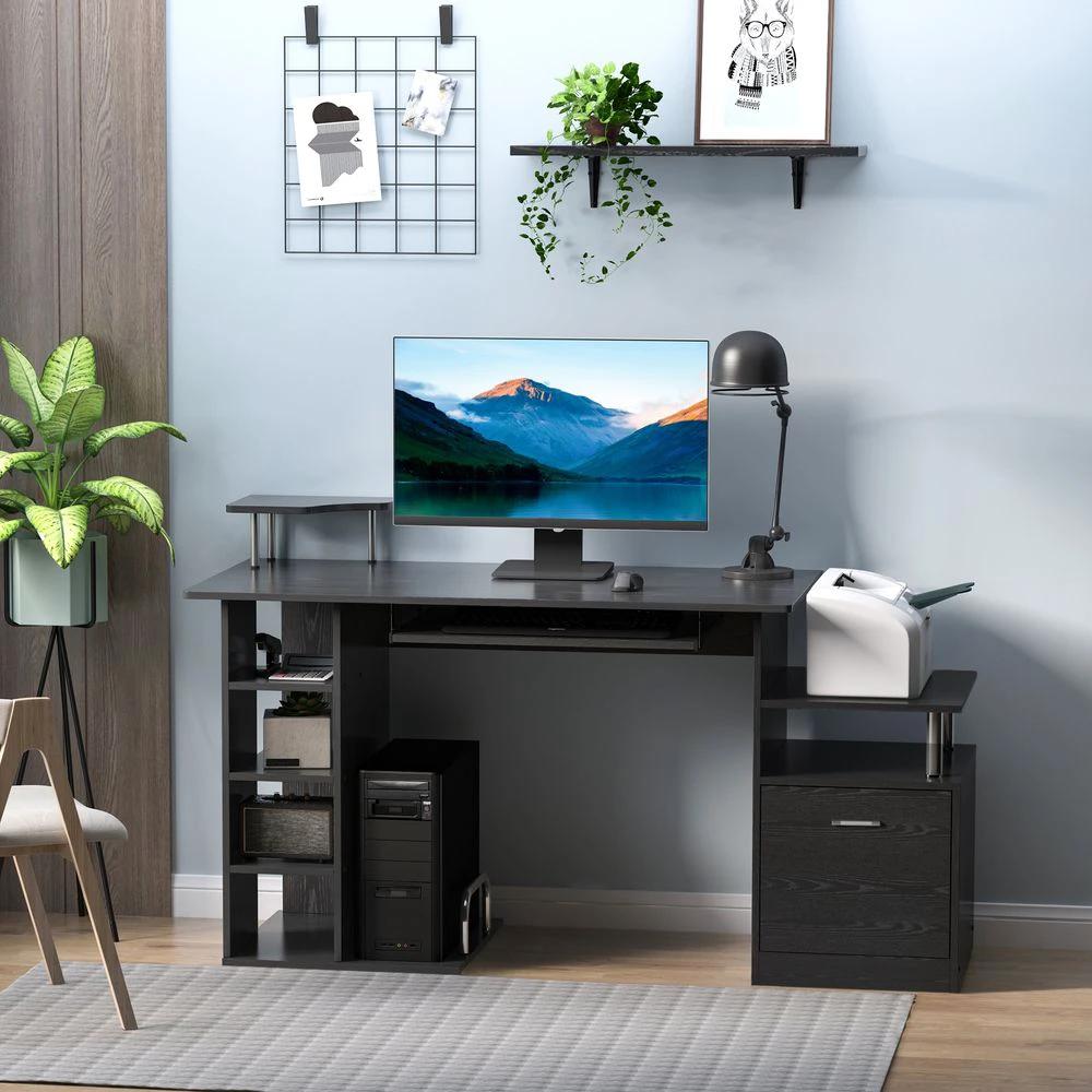 HOMCOM Wood Computer Desk Laptop Workstation Drawer Shelf for Home Office HOMCOM - Desks Desk