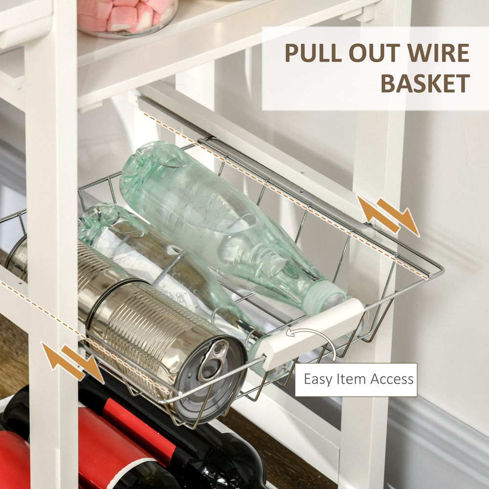 3 Piece Homcom Bar Table Set, Breakfast and Stools Wine Rack Natural White - Dining Set from HOMCOM