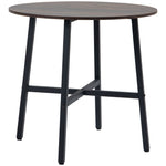 80cm Round Kitchen Table, Dining Table for Small Spaces, Steel Leg - Dining Table from HOMCOM