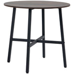 80cm Round Kitchen Table, Dining Table for Small Spaces, Steel Leg - Dining Table from HOMCOM