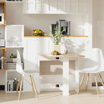 Drop Leaf Table Folding Dining Space Saving-Oak White Colour by HOMCOM