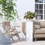 Drop Leaf Table Folding Dining Space Saving-Oak White Colour by HOMCOM