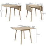 Extendable Kitchen Table for 2-4, Folding Drop Leaf Dining Table for Small Space - Dining Table from HOMCOM