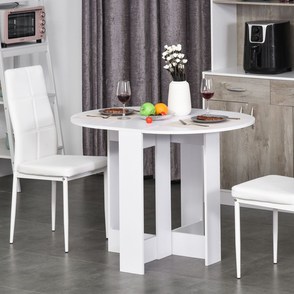 Folding Drop Leaf Dining Table Foldable Bar Table for Small Kitchen - Dining Table from HOMCOM