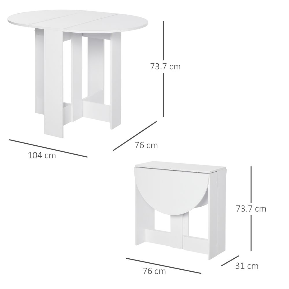 Folding Drop Leaf Dining Table Foldable Bar Table for Small Kitchen - Dining Table from HOMCOM