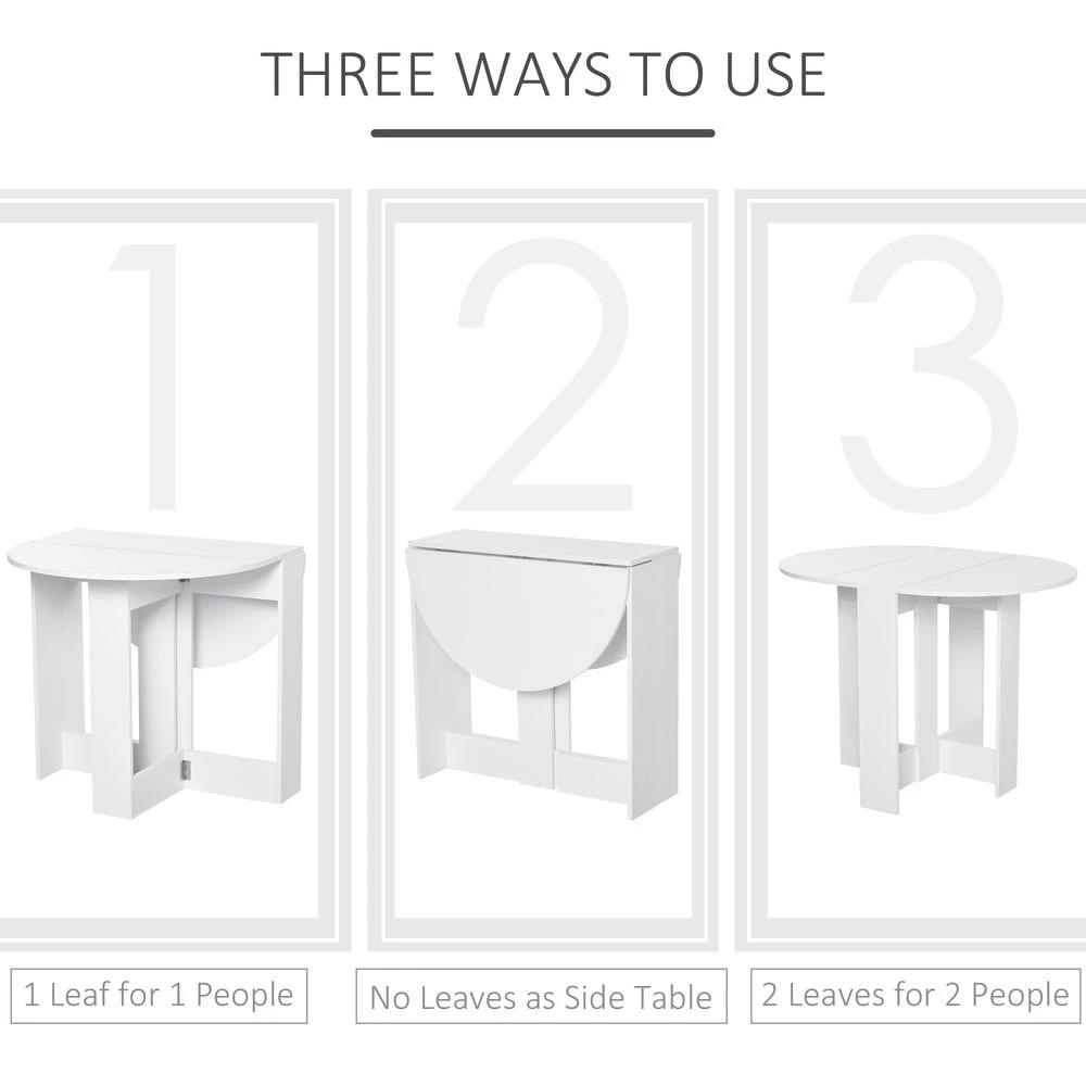 HOMCOM Folding Drop Leaf Dining Table Foldable Bar Table for Small Kitchen - Uncategorized Dining Table