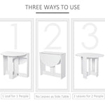 Folding Drop Leaf Dining Table Foldable Bar Table for Small Kitchen - Dining Table from HOMCOM