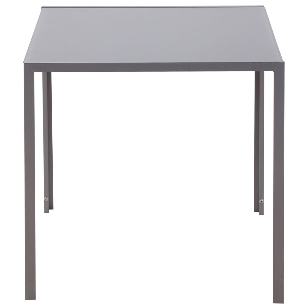 Modern Square Dining Table with Tempered Glass Top & Metal Legs - Dining Table from HOMCOM