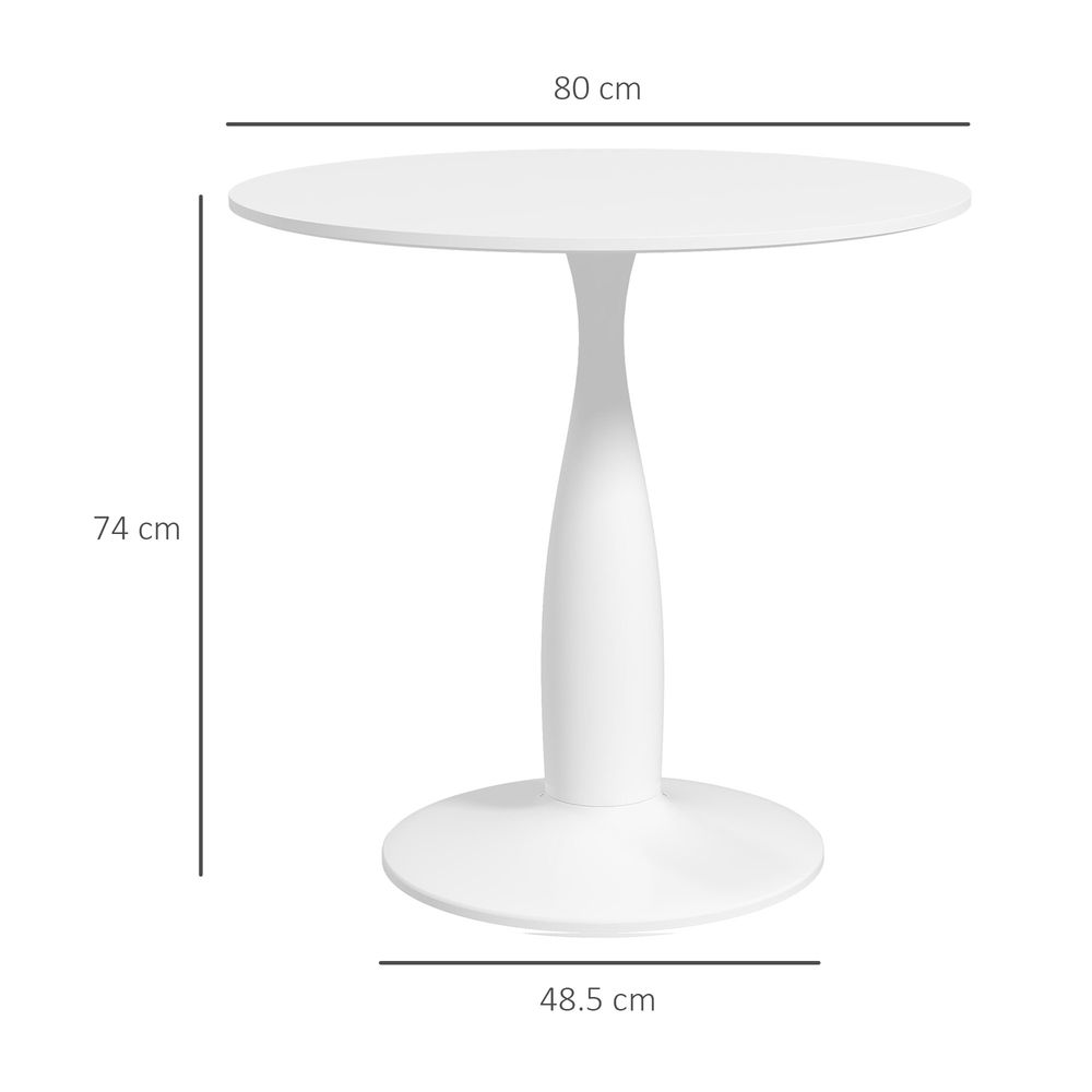 Round Dining Table with Steel Base for Living Room, Dining Room - Dining Table from HOMCOM