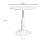 Round Dining Table with Steel Base for Living Room, Dining Room - Dining Table from HOMCOM