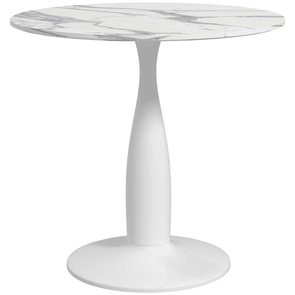Round Dining Table with Steel Base for Living Room, Dining Room - Dining Table from HOMCOM