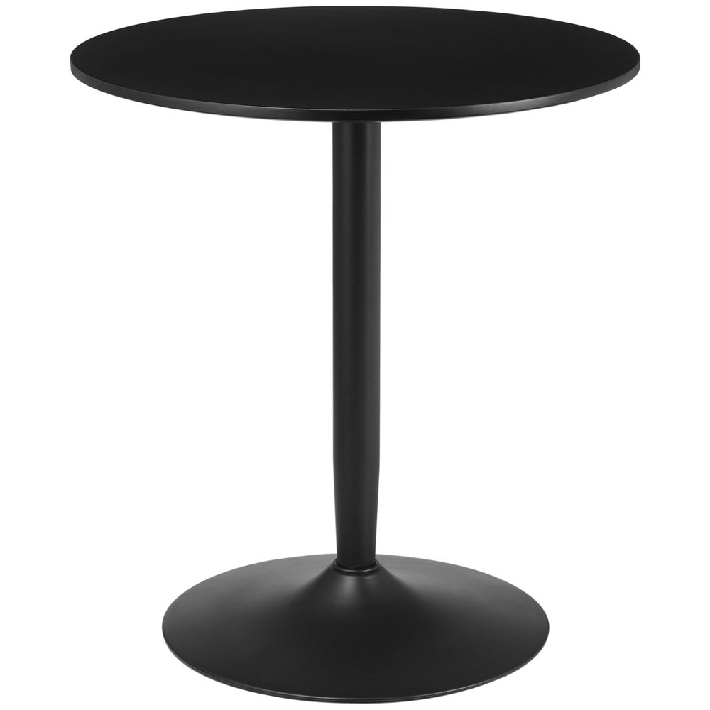 Round Dining Table with Steel Base, Non-slip Pad for Living Room - Dining Table from HOMCOM