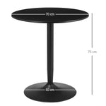 Round Dining Table with Steel Base, Non-slip Pad for Living Room - Dining Table from HOMCOM