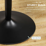 Round Dining Table with Steel Base, Non-slip Pad for Living Room - Dining Table from HOMCOM