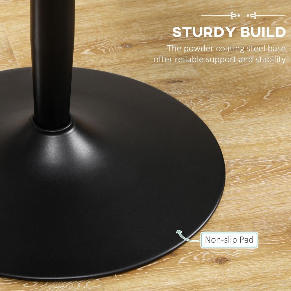 Round Dining Table with Steel Base, Non-slip Pad for Living Room - Dining Table from HOMCOM