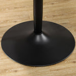 Round Dining Table with Steel Base, Non-slip Pad for Living Room - Dining Table from HOMCOM