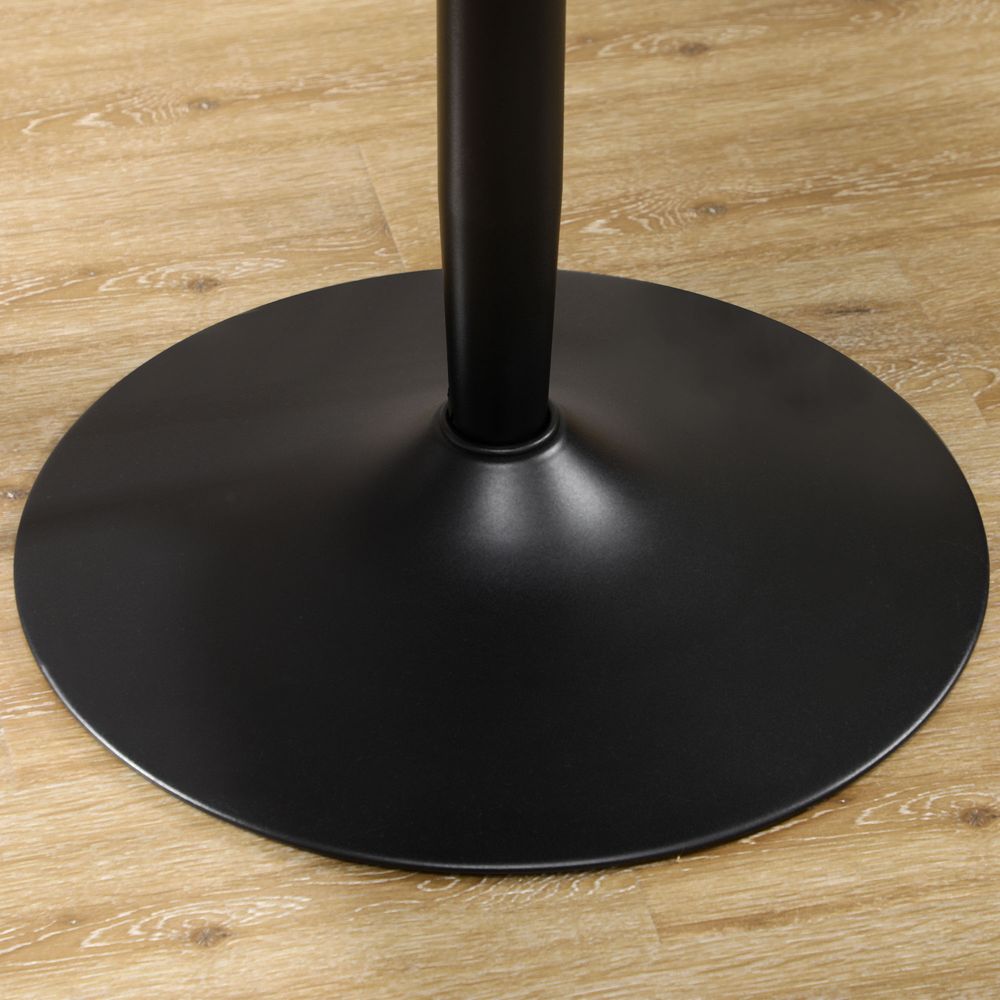 Round Dining Table with Steel Base, Non-slip Pad for Living Room - Dining Table from HOMCOM