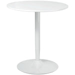 Round Dining Table with Steel Base, Non-slip Pad for Living Room - Dining Table from HOMCOM