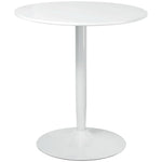 Round Dining Table with Steel Base, Non-slip Pad for Living Room - Dining Table from HOMCOM