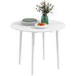 Foldable Dining Table, Round Drop Leaf Table with Wood Legs - Dining Table from HOMCOM