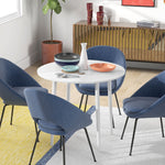Foldable Dining Table, Round Drop Leaf Table with Wood Legs - Dining Table from HOMCOM