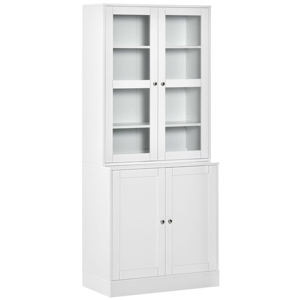 Modern Bookcase Display Storage Cabinet w/ Doors Adjustable Shelves - Display Cabinet from HOMCOM