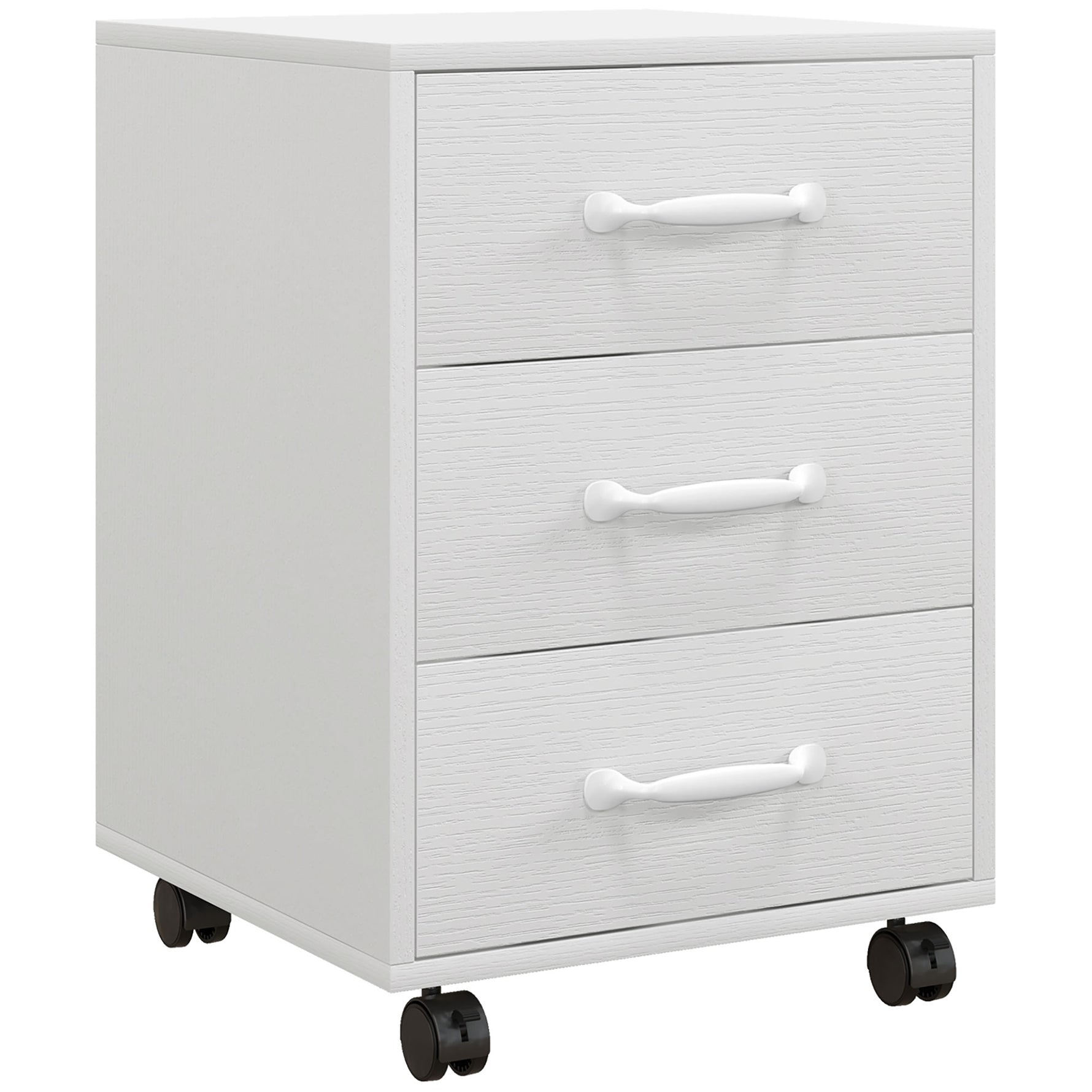 HOMCOM File Cabinet with 3 Drawers, Under Desk Mobile Filing Cabinet - Filing Cabinet from HOMCOM