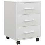 HOMCOM File Cabinet with 3 Drawers, Under Desk Mobile Filing Cabinet - Filing Cabinet from HOMCOM