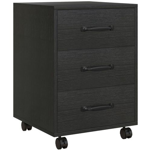 HOMCOM File Cabinet with 3 Drawers, Under Desk Mobile Filing Cabinet - Filing Cabinet from HOMCOM
