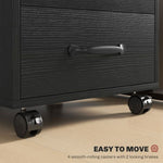 HOMCOM File Cabinet with 3 Drawers, Under Desk Mobile Filing Cabinet - Filing Cabinet from HOMCOM